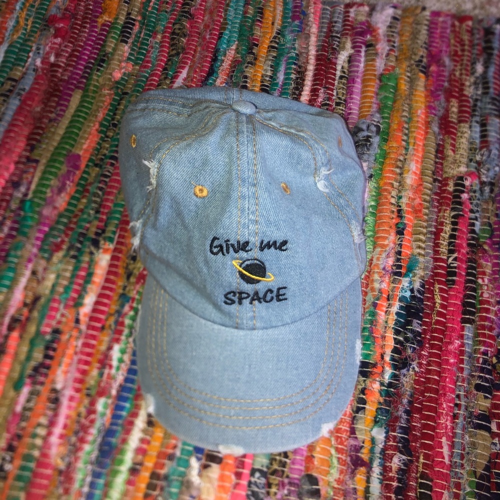 denium “give me space” baseball hat